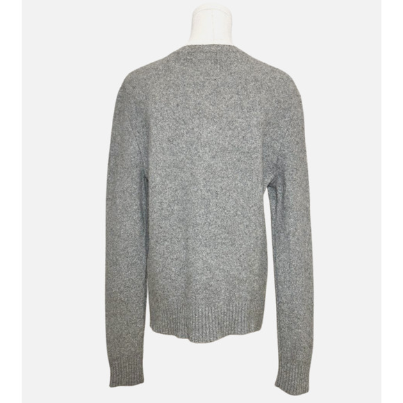 Banana Republic Gray Luxury Winter Wool Angora Blend Sweater Large Preppy - Picture 4 of 5